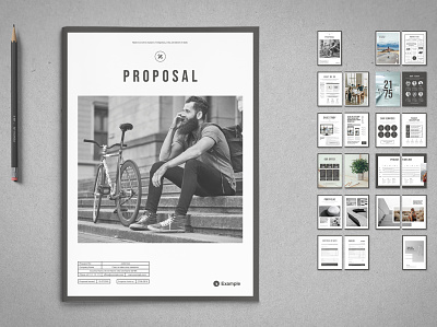 Proposal Vol. 15 - InDesign Template a4 black and white business offer business proposal financial offer grey layout print template proposal services offer template us letter