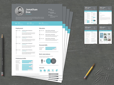 Resume Vol. 7 - InDesign Template a4 curriculum vitae cv indesign layout print template resume typoedition us letter