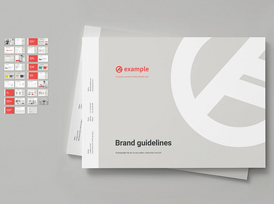 Brand Guidelines beige book brand book brand guidelines brand manual brochure brochure template guidelines horizontal logo manual modern professional red typoedition www.typoedition.com
