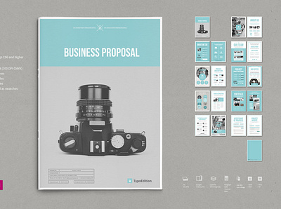 Proposal Vol. 1 - InDesign and MsWord Template brochure brochure design brochure template busines proposal corporate proposal cyan gray minimal modern print design proposal proposal brochure proposal design proposal template templates typoedition