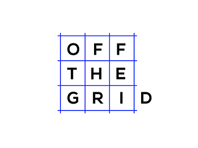 Off The Grid brand branding identity logo logotype typo white