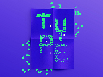 True Type Poster electricblue graphicdesign grid poster type typography