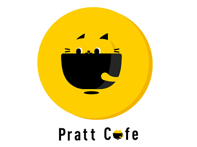 Pratt Cafe Logo, formal one cafe cat cute pratt institure