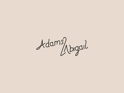 Adams & Abigail branding colours design dribbble hello illustration illustrator instagram lettering logo vector