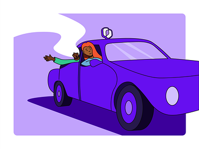 Cruise branding car character design dribbble hot illustration illustrator logo mobile nft people ride share vector
