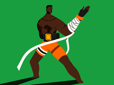 The Last Stylebender champion character character design dribbble illustration illustrator israel adesanya martial art rock lee ufc vector