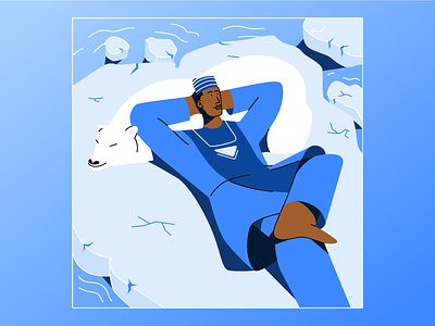 Baba Blue character character design design dribbble hot ice illustration illustrator polar polar bear sweet vector