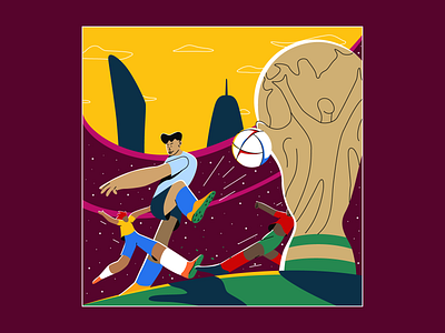 FIFA World Cup Qatar 2022 advertising character design dribbble fifa illustration illustrator qatar 2022 vector world cup