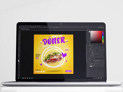 Döner Büfe(örnek) Post Tasarımı çalışmamız. @saturngraphicdesign branding graphic design illustration logo photoshop