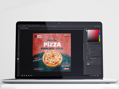 Hızlı Pizza(örnek)Post Tasarımı çalışmamız. @saturngraphicdesign branding graphic design illustration logo photoshop