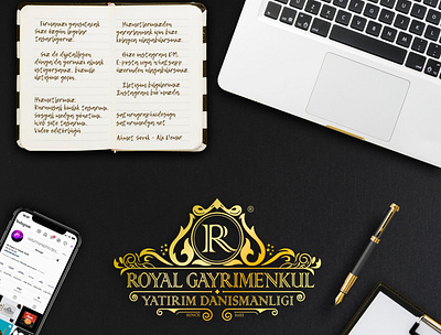 Royal Gayrimenkul Logo Tasarımı çalışmamız. @saturngraphicdesign branding graphic design illustration logo photoshop