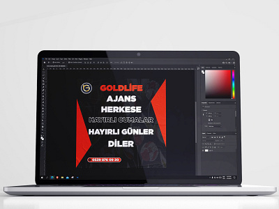 Gold Life Ajans Post Tasarımı çalışmamız. @saturngraphicdesign branding graphic design illustration logo photoshop