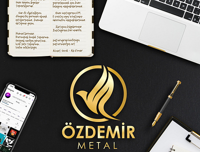 Özdemir Metal Logo Tasarımı çalışmamız. @saturngraphicdesign branding graphic design illustration logo photoshop