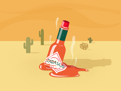 Mystery 2d 3d cactus color desert design hot hot sauce illustration line mystery orange photoshop sand spicy steam texture wind yellow