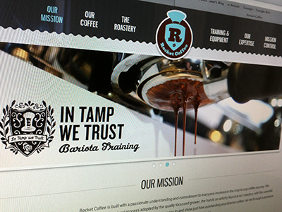 Rocket Coffee is live! css design html web wordpress