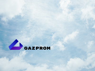 Gazprom branding concept gas gazprom logo