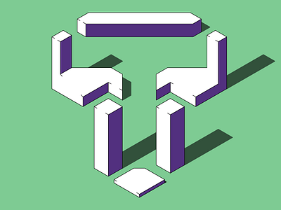 #Typehue Week 20: T buildings isometric negative space t town typehue