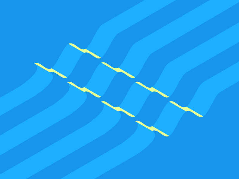 Week 23: W ocean sea isometric typehue w wave