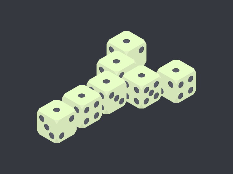 #Typehue Week 25: Y isometric dice yatzy y typehue
