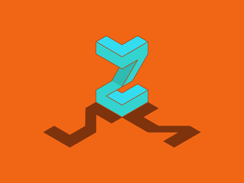 #Typehue Week 26: Z shadows isometric z typehue