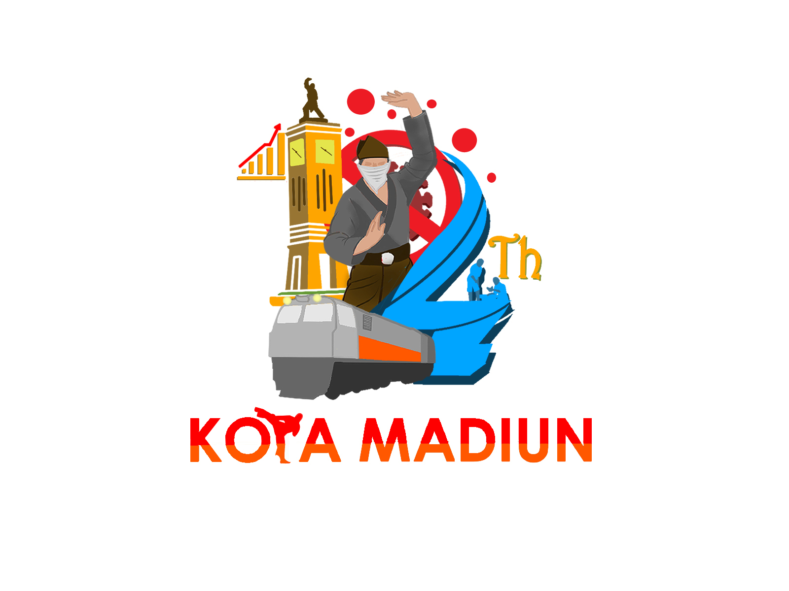 Dribbble Logo Hut Kota Madiun By Satria Wishnu Wardhana