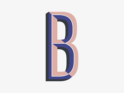 B b design letters type typography