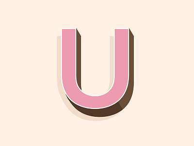 U design letters type typography u