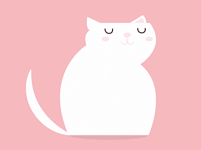 Mr. Cat cat illustration kitty pink pur purr vector