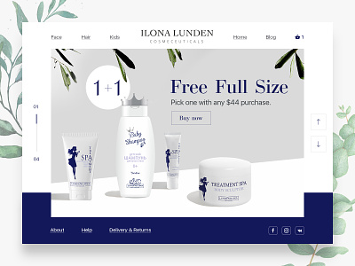 Daily Shot 🌸 branding cosmetics flower landing landing page landingpage skincare ui web webdesign