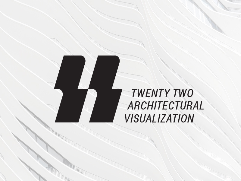 22 Architectural Visualisation branding mark logo architectural visualisation 22