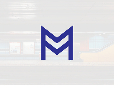Metro / Subway logo concept logo logo concept m m letter mark metro subway
