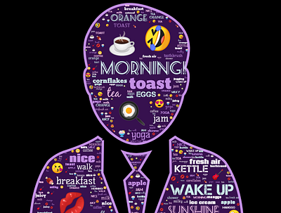 A Man of Word Art in the morning design graphic design illustration quotes typography vector