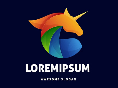 Unicorn Logo design graphic design illustration logo vector