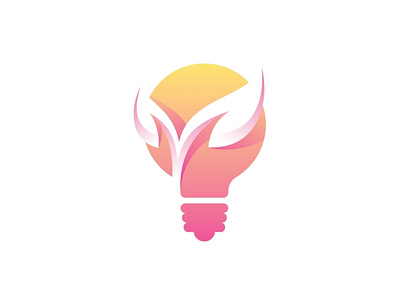 Creative Leaves Bulb design graphic design illustration leaves logo