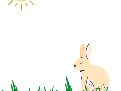 Rabbit animal animation app cute design graphic design grass illustration sun