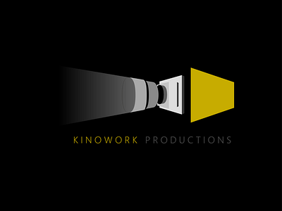 Kinowork production branding design flat illustration logo typography vector