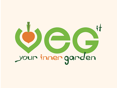 Logo design for the "Veg it - eating corner" design eat flat icon illustration logo vector vegetarian