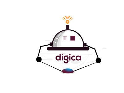 Digica icon_charachter proposal charachter design illustration logo