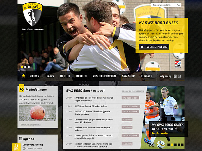 VV SWZ Boso Sneek ball black football friesland homepage netherlands sneek soccer yellow
