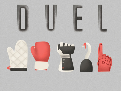 Duel To The Death design battle duel glove grey nclud power glove red