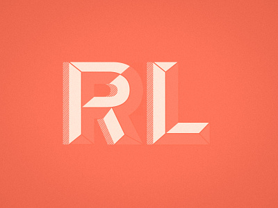 RL Monogram branding lettering logo logotype monogram red