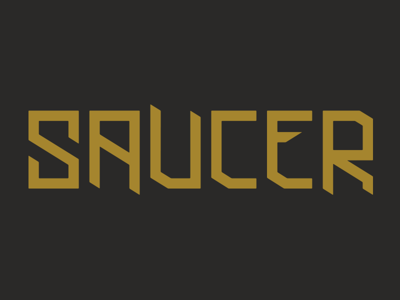 Saucer Preview [GIF] animated branding gif gold label lettering logo typography