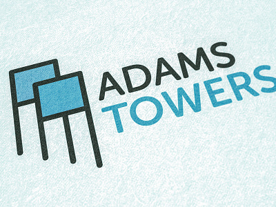 Adams Towers Logo #2 - WIP blue branding logo minimal real estate vector wip