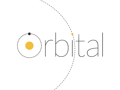 Orbital Dribbble branding circle cms logo orbit planets space yellow