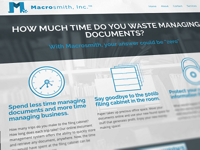 Macrosmith Landing Page mockup web web design