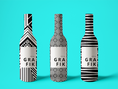 Geometric Doodle bottle design doodling drawings graphic illustration packaging pattern