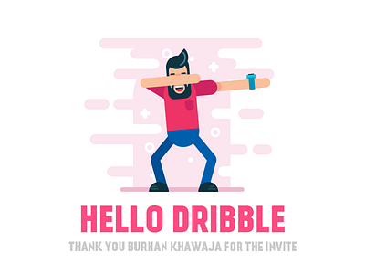 Hello Dribble color debut illustration