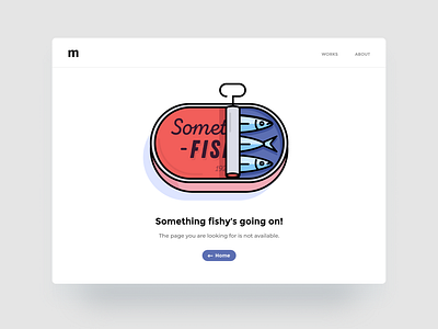 404 Page Not Found 404 design error figma fish fishy illustration interface minimal not found ui ux web website