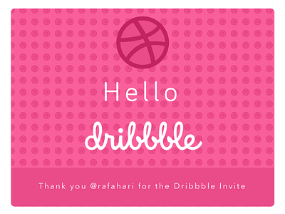 Hello Dribbble dribbble invite first dribbble shot hello dribbble