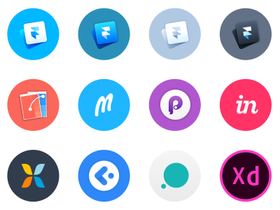 Famous Prototyping Tools Icons - Freebie 1 famous prototyping tools icons icons prototyping icons